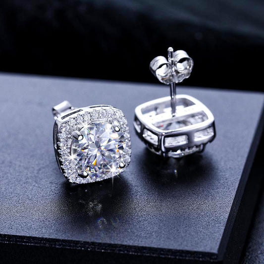  Sterling Moissanite Studs